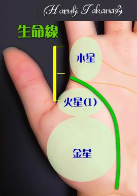 生命線の起点が人差し指と親指の中間の人